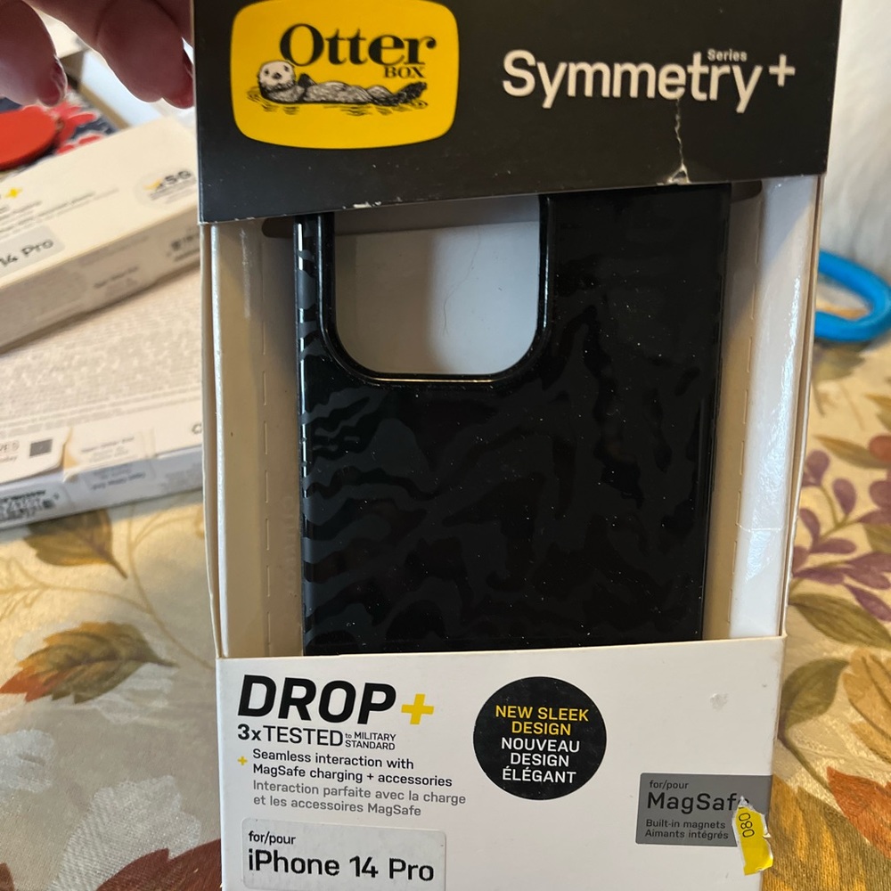 - Otterbox Symmetry Black Hard Case new for IPhone 14 pro